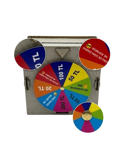 Şans Çarklı Tasarruf Kumbarası Para Biriktirme Oyunu Motivasyonlu