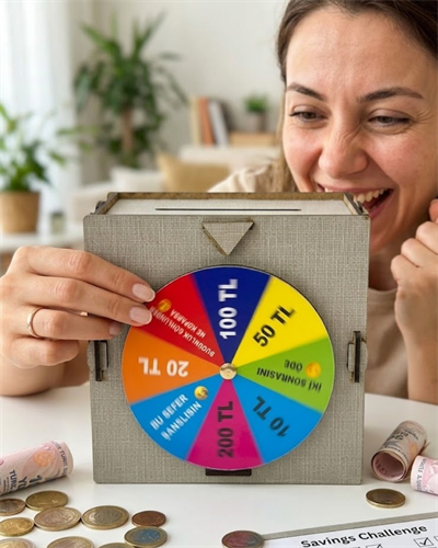 Şans Çarklı Tasarruf Kumbarası Para Biriktirme Oyunu