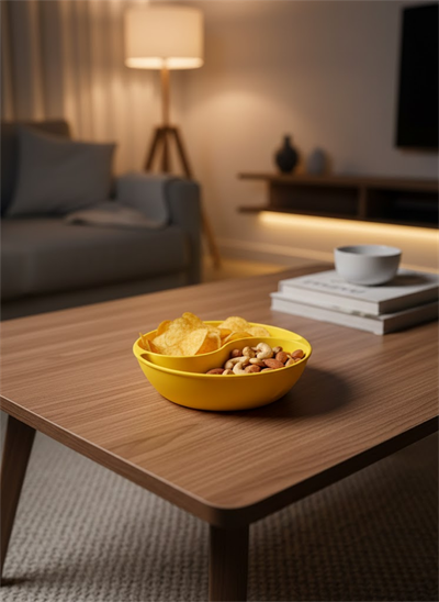 Sarı Çerezlik Kase Seti 4 Adet 3x12 cm