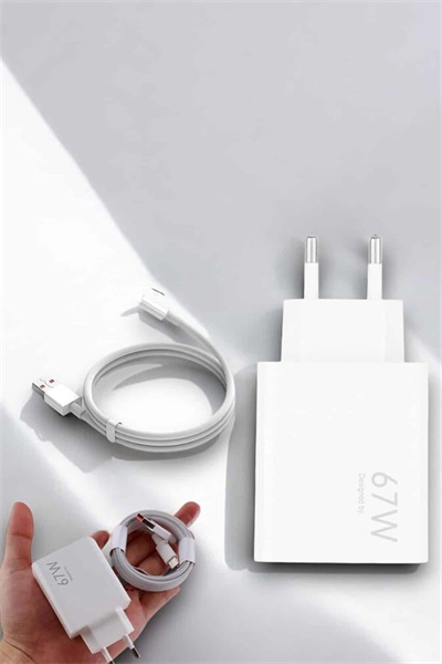 Şarj Aleti 67W Hızlı Şarj Turbo Type-C Uyumlu Şarj Adaptörü Kablosu