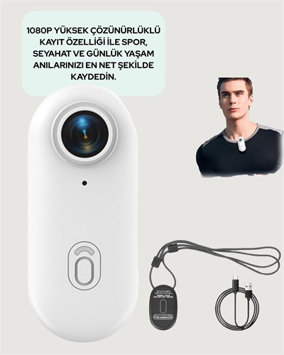 Şarj Edilebilir Uzun Ömürlü Mini Spor Kamera Full HD