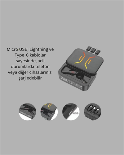 Şarj Kutulu Bluetooth Kulaklık – 2 Saatte Tam Şarj