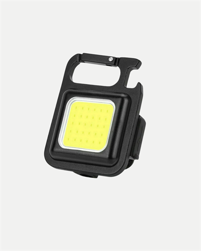 Şarjlı COB LED Anahtarlık Fener – 4 Modlu, Manyetik ve Katlanabilir Standlı