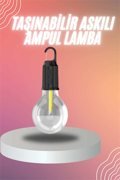 Şarjlı Dekoratif Kamp Lambası Askılı Ampul Led Işık Type-C Girişli