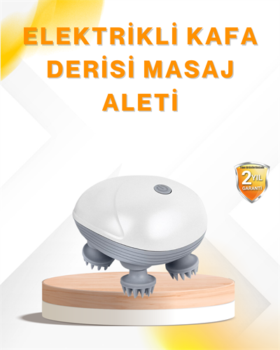 Şarjlı Kafa Masaj Aleti 3 Hız Ayarlı Derin Masaj