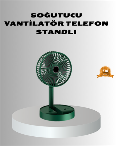 Şarjlı Katlanabilir Mini Fan – 3 Kademe Hız Ayarı, Taşınabilir Tasarım