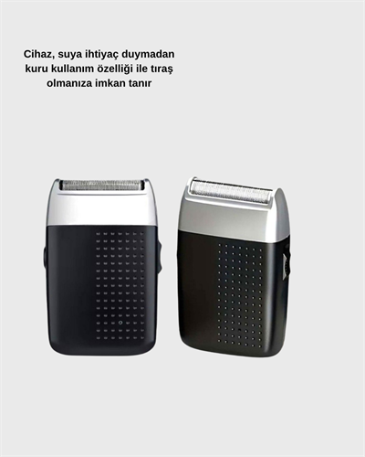 Şarjlı Kuru Kullanım Tıraş Makinesi – Kablosuz, Taşınabilir