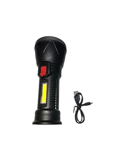 Şarjlı LED El Feneri 9 LED Güçlü Işık ve 4 Modlu Kullanım