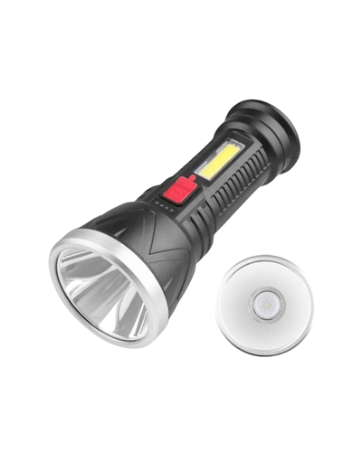 Şarjlı LED El Feneri 9 LED Güçlü Işık ve 4 Modlu Kullanım