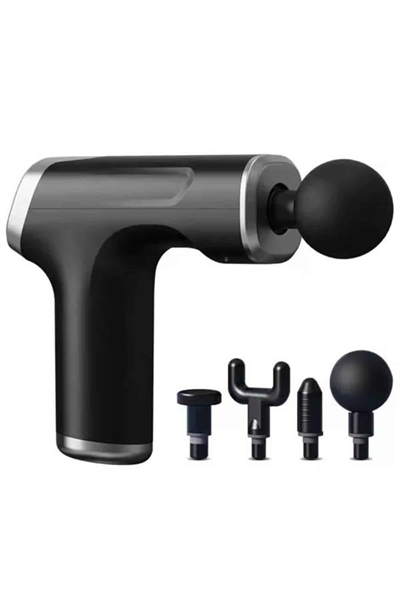 Şarjlı Masaj Tabancası 4 Başlıklı Mini Masaj Tabancası ve Masaj Aleti