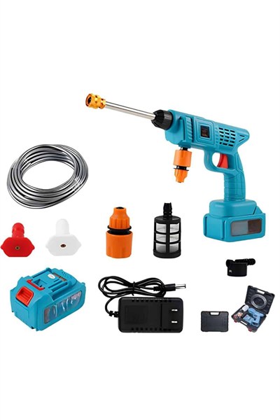 Şarjlı Oto Yıkama, Bahçe Sulama Tabancası Makinesi Yüksek Basınçlı