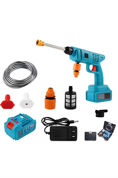 Şarjlı Oto Yıkama, Bahçe Sulama Tabancası Makinesi Yüksek Basınçlı