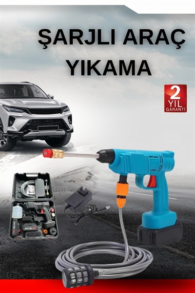 Şarjlı Oto Yıkama, Bahçe Sulama Tabancası Makinesi Yüksek Basınçlı