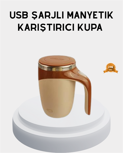 Şarjlı Otomatik Karıştırıcı Kupa Manyetik Mix Kupa Paslanmaz Çelik İç Astar