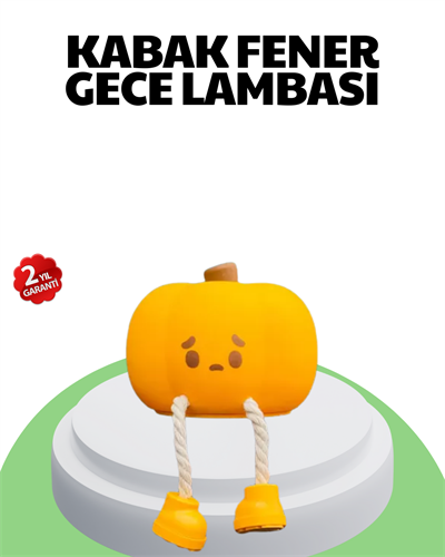 Şarjlı Pumpkin LED Masa Lambası Zamanlayıcılı Dokunmatik
