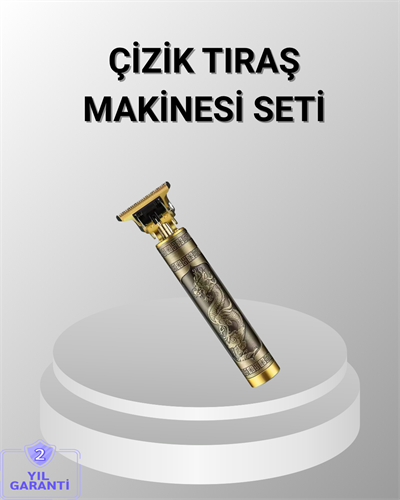 Şarjlı T Bıçaklı Saç ve Sakal Tıraş Makinesi – 3 Başlıklı, Güçlü Motorlu, 2 Saat Kullanım