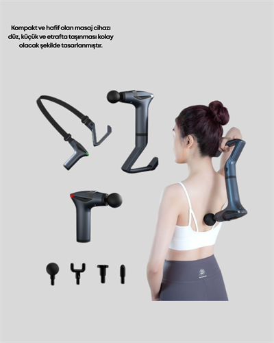 Şarjlı Taşınabilir 3in1 Titreşimli Masaj Aleti Esneme Bantlı