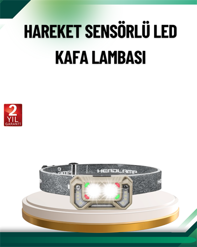 Şarjlı Wave Sensörlü LED Kafa Feneri Outdoor Kullanım