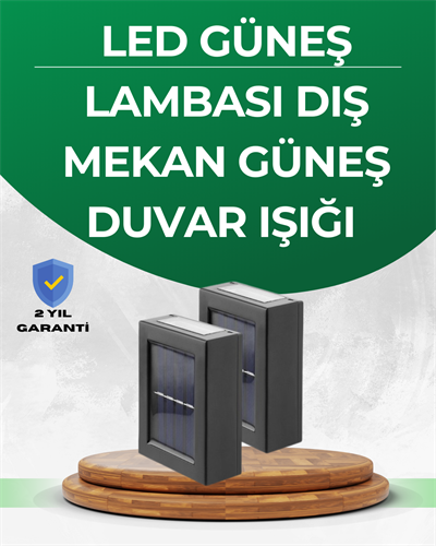 Şeffaf Abajurlu Duvar Tipi Solar Işık