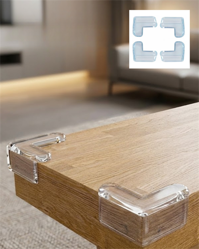 Şeffaf Masa Kenar Koruyucu 4 Lü Set Mobilya Köşe Koruma Aparatı