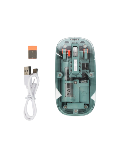 Şeffaf Tasarımlı Bluetooth Kablosuz Mouse Pilli Kullanım