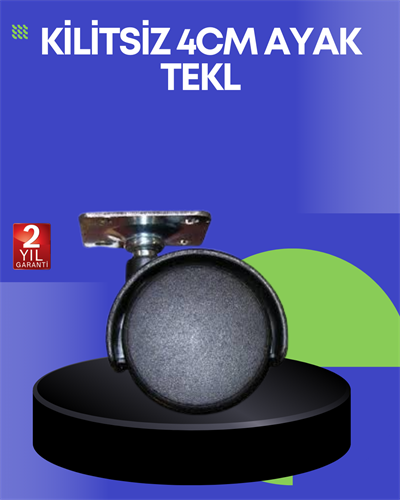 Sehpa ve Ekipmanlar İçin 4 cm Kilitsiz Ayak Tekli