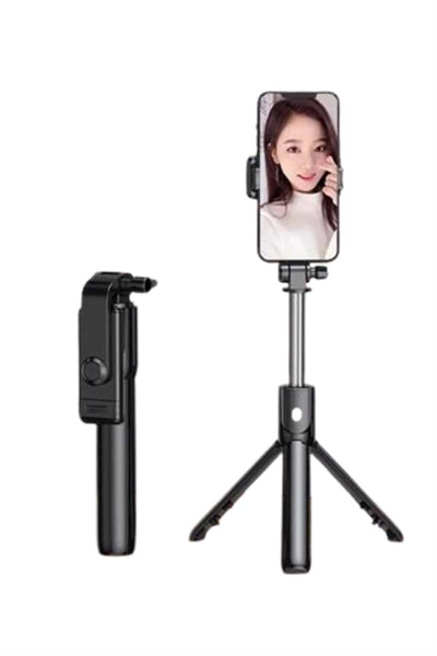 Selfie Çubuğu Tripod Bluetooth Kumandalı Selfie Çubuğu Telefon Tutucu