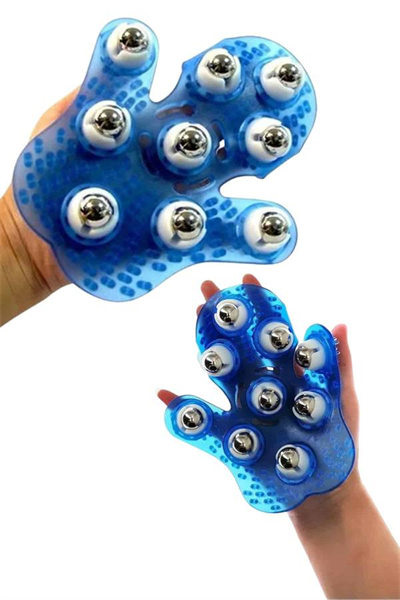 Selülit Giderici Masaj Eldiveni 9 Bilyeli Palm Masaj Eldiven Tam Vücut