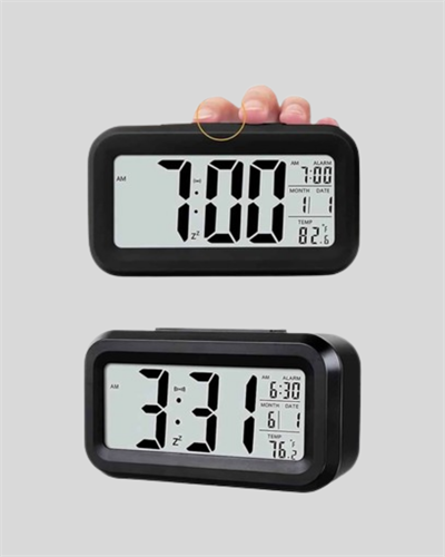 Sensörlü Dijital Masa Saati Alarm ve Sıcaklık Göstergeli
