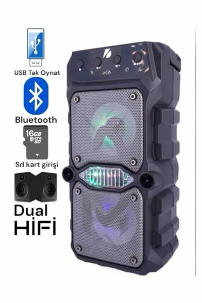 Ses Bombası Kablosuz Bluetooth Hoparlör Çift Çıkışlı Yüksek Ses Kaliteli Hoparlör