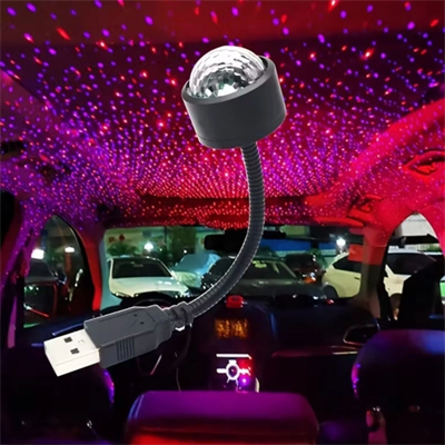 Sese Duyarlı USB Araç İçi Ambiyans Işığı