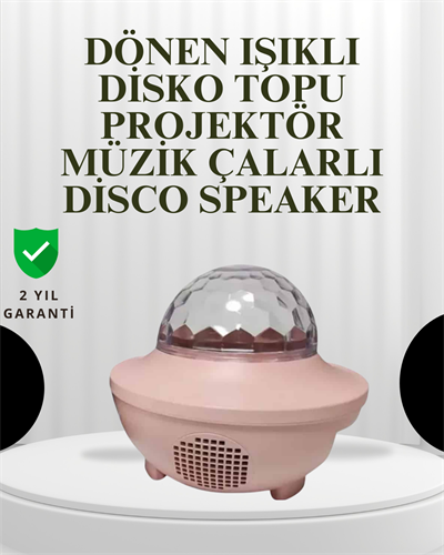 Sesle Etkileşimli Yıldız Projektörlü Gece Lambası – Bluetooth Hoparlörlü, USB Girişli, Dönen Okyanus