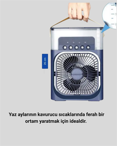Sessiz Çalışan Turbo Fan Güçlü Hava Akışlı Masa Üstü Vantilatör