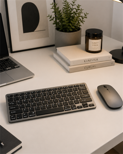 Sessiz Kullanım Sunan Bluetooth Klavye Mouse Seti Çoklu Cihaz Uyumlu