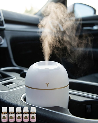 Sessiz Mini Nemlendirici 5 Esans Hediyeli USB Bağlantılı LED Işıklı Buhar Makinesi