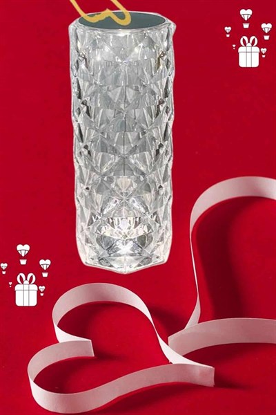 Sevgililer Günü İçin Hediye Kristal Lamba Sevgiliye Hediye USB Şarjlı Gece Lambası
