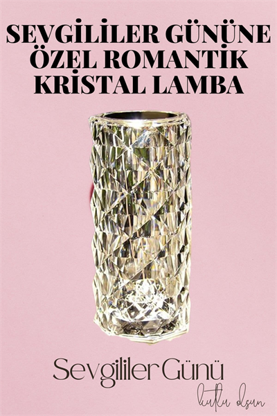Sevgililer Gününe Özel Romantik Kristal Gece Lambası Sevgiliye Hediye