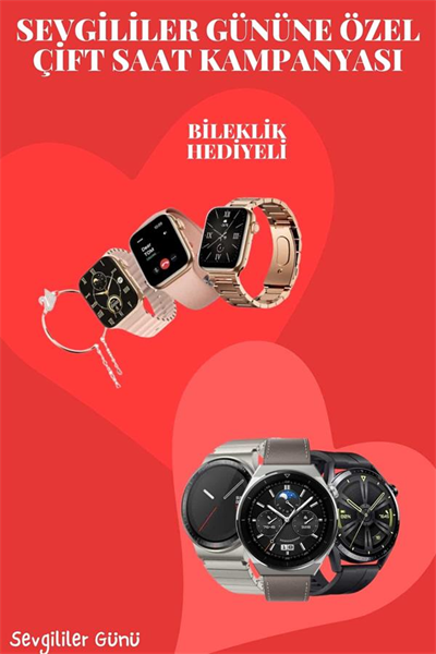 Sevgiliye Özel Yeni Nesil Akıllı Saat Çiftlere Özel Kampanya Çift Saatleri