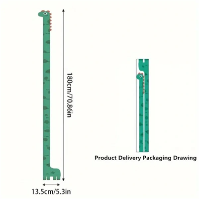 Sevimli Dinozor Boy Ölçüsü Sticker