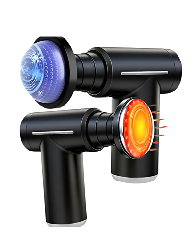 Sıcak Soğuk Terapili Masaj Tabancası Çift Fonksiyon 6 Başlıklı Şarjlı Derin Doku Cihazı