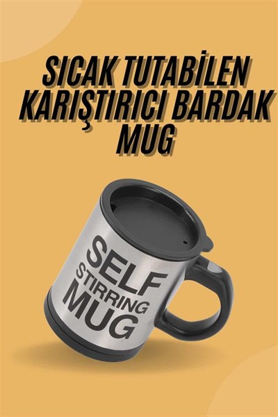 Sıcak Tutan Termos Bardak Kendi Kendini Karıştıran Mikser Kupa
