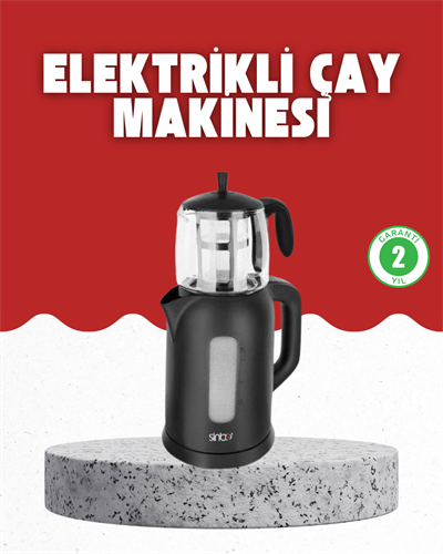 Sıcak Tutma Özellikli 2’si 1 Arada Çay Makinesi ve Su Isıtıcı
