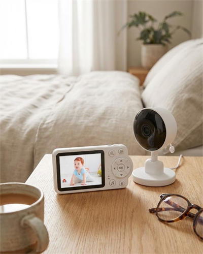 Sıcaklık Sensörlü Güvenli Bebek Kamerası İki Yönlü Ses