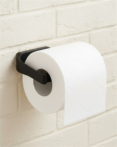 Şık Tasarım Siyah Tuvalet Kağıdı Askılığı Peçetelik