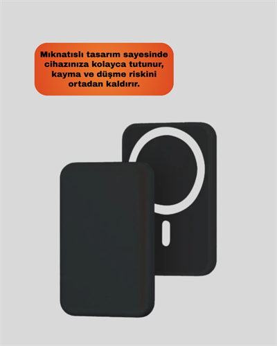 Şık Tasarımlı MagSafe Araç Telefon Tutucu Type-C Girişli