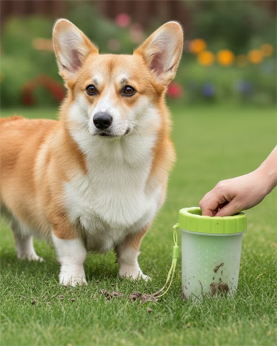 Silikon Kıllı Köpek Pati Temizleme Kabı Orta Büyük Irklar İçin Taşınabilir