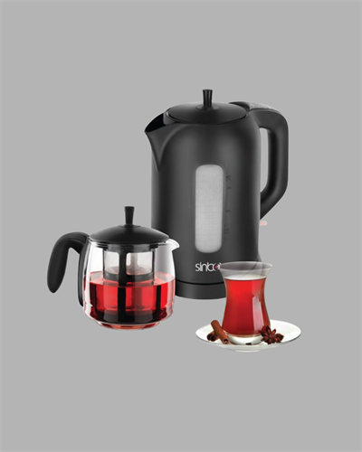 Sinbo Elektrikli Çay Makinesi 1.7 L Su Isıtıcı ve Cam Demlikli Güvenli Kullanım