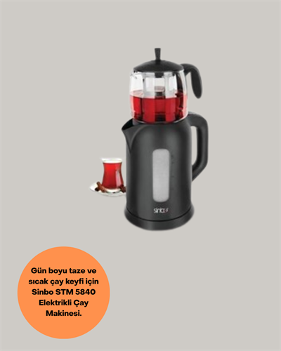 Sinbo STM 5840 Elektrikli Çay Makinesi 1800 Watt 1,7 Litre