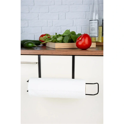 Siyah Dolap İçi Kağıt Havluluk Askı