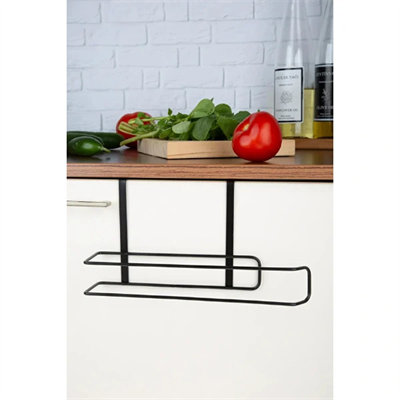 Siyah Dolap İçi Kağıt Havluluk Askı